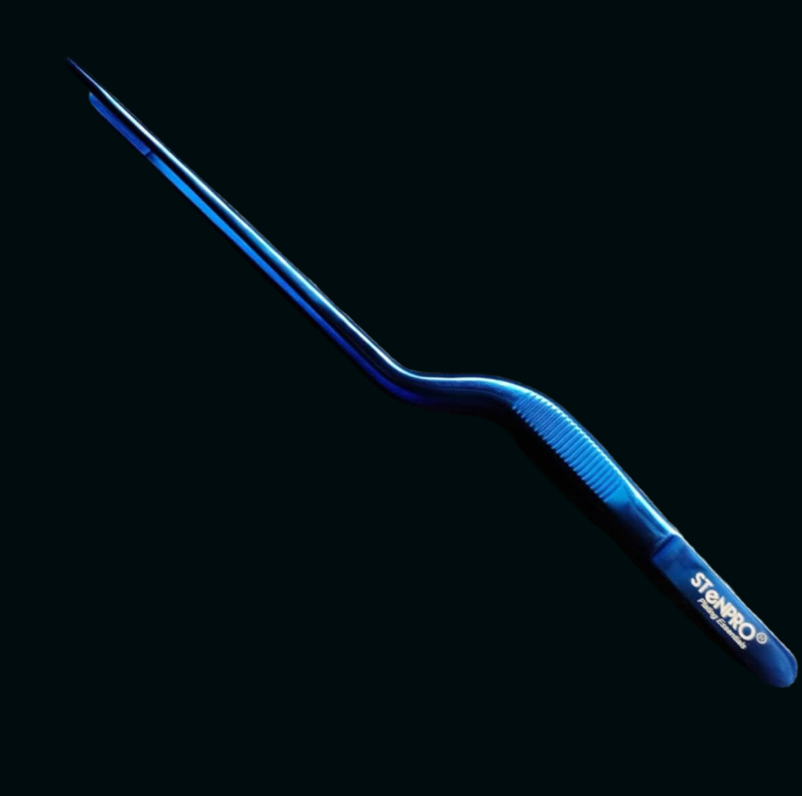 STenPro® Gold & Blue 20cm Offset Plating Tweezers