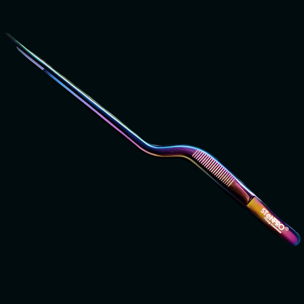 STenPro® Rainbow & Copper 20cms Offset Plating Tweezers