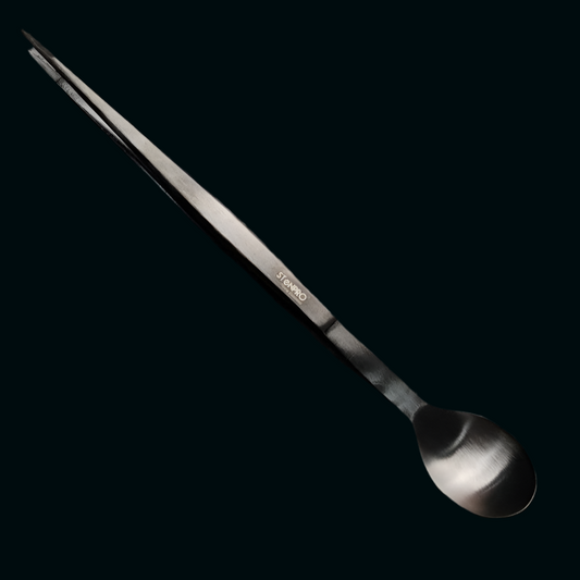 STenPro® Black & Steel 20cms Plating Tweezers With Spoon