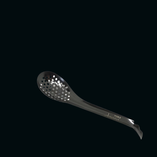 STenPro® 17cms Black & Steel Caviar Spoon