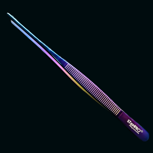 STenPro® Rainbow & Copper 20cms Straight Plating Tweezers