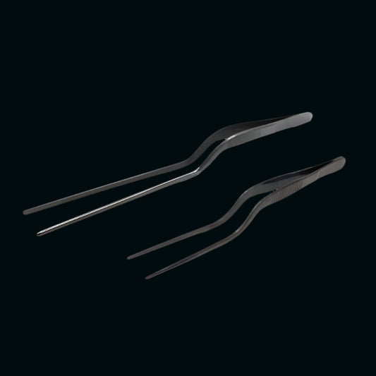STenPro® Black & Steel 15cm Offset Plating Tweezer
